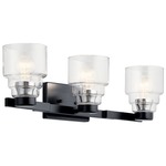 Vionnet Bathroom Vanity Light - Black / Clear