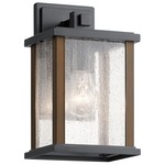 Marimount Outdoor Wall Sconce - Black / Clear Seeded