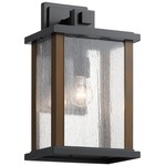 Marimount Outdoor Wall Sconce - Black / Clear Seeded