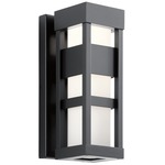 Ryler Outdoor Wall Sconce - Black / Satin Etched