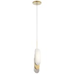 Shima Pendant - Champagne Gold / White