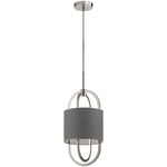 Jolana Pendant - Polished Nickel / Grey