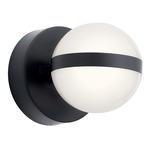 Brettin Wall Sconce - Matte Black / White