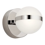 Brettin Wall Sconce - Polished Nickel / White