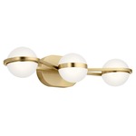 Brettin Bathroom Vanity Light - Champagne Gold / White