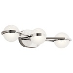 Brettin Bathroom Vanity Light - Polished Nickel / White