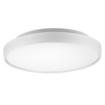 Brunswick Semi Flush Ceiling Light - White / Frosted