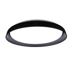 Hampton Ceiling Flush Light - Matte Black / Frosted