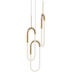 Huron Multi Light Pendant - Brushed Gold / Frosted