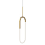 Huron Pendant - Brushed Gold / Frosted