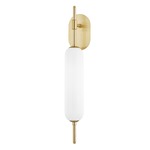 Miley Wall Sconce - Aged Brass / Opal