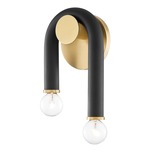 Whit Wall Sconce - Aged Brass / Black
