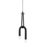 Whit Pendant - Polished Nickel / Black