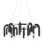 Whit Chandelier - Polished Nickel / Black