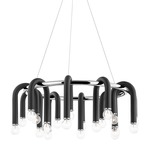 Whit Chandelier - Polished Nickel / Black