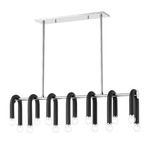 Whit Linear Pendant - Polished Nickel / Black