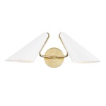 Talia Wall Sconce - Aged Brass / Dove Gray