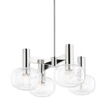Harlow Chandelier - Polished Nickel / Clear Seeded