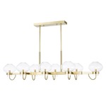 Korey Linear Pendant - Aged Brass / Clear