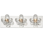 Shea Bathroom Vanity Light - Polished Nickel / Clear