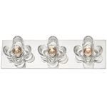 Shea Bathroom Vanity Light - Polished Nickel / Clear