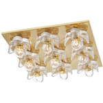 Shea Ceiling Light - Aged Brass / Clear