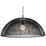 Moire Dome Pendant - Black