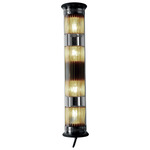 In The Tube Silver Wall Sconce - Black / Silver Reflector / Gold Mesh