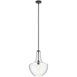 Everly Bell Pendant - Black / Clear