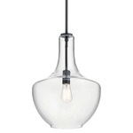 Everly Bell Pendant - Black / Clear