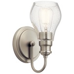 Greenbrier Wall Sconce - Brushed Nickel / Clear Seeded