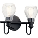 Greenbrier Bathroom Vanity Light - Black / Clear Seeded