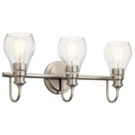 Greenbrier Bathroom Vanity Light - Brushed Nickel / Clear Seeded