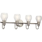 Greenbrier Bathroom Vanity Light - Brushed Nickel / Clear Seeded