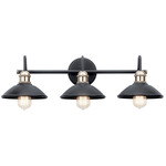 Clyde Bathroom Vanity Light - Black / Black