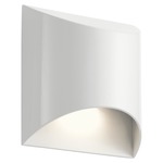 Wesley Outdoor Wall Sconce - White / Clear Etched