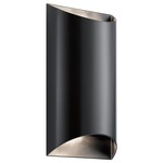 Wesley Outdoor Wall Sconce - Black / Clear Etched