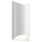 Wesley Outdoor Wall Sconce - White / Clear Etched