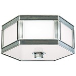 Nassau Ceiling Light Fixture - Open Box - Historic Nickel / White