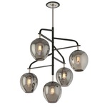 Odyssey Chandelier - Textured Black / Smoke