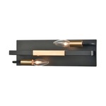 Heathrow Bathroom Vanity Light - Matte Black / Satin Brass