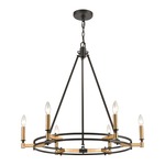 Talia Chandelier - Oil Rubbed Bronze / Satin Brass