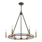 Talia Chandelier - Oil Rubbed Bronze / Satin Brass