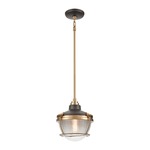 Seaway Passage Pendant - Oil Rubbed Bronze / Ribbed Glass