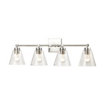 East Point Bathroom Vanity Light - Polished Chrome / Clear