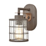 Gilbert Wall Sconce - Rusted Coffee / Clear Seeded