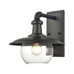 Jackson Outdoor Wall Sconce - Matte Black / Clear