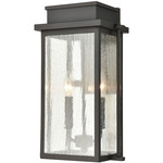 Braddock Outdoor Wall Sconce - Architectural Bronze / Clear Seeded