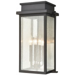 Braddock Outdoor Wall Sconce - Architectural Bronze / Clear Seeded