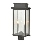 Braddock Post Mount - Architectural Bronze / Clear Seeded